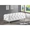 Baxton Studio Stella Crystal Tufted White Leather Modern Bench 89-4373 - alternate 2